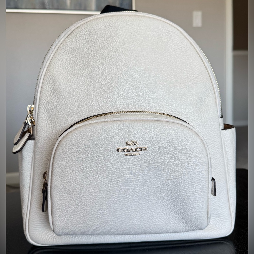 Coach Cream Leather Backpack